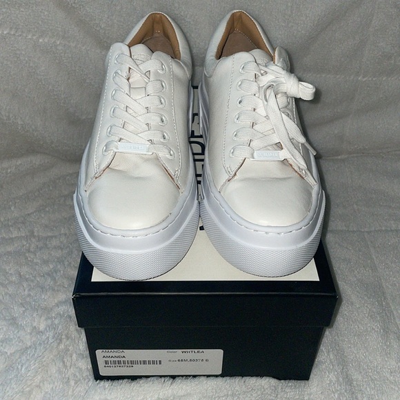 NWT J/SLIDES AMANDA White Leather Sneaker - Picture 7 of 15